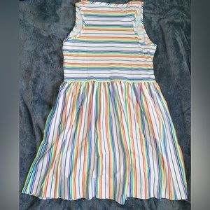 Girls rainbow strip dress
